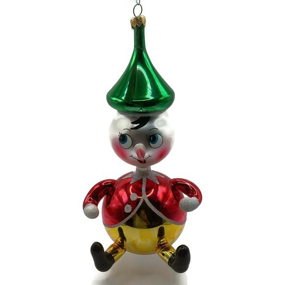 Christopher Radko Roly Poly Pinocchio Italian Christmas Tree Ornament 94-328 - Picture 1 of 12